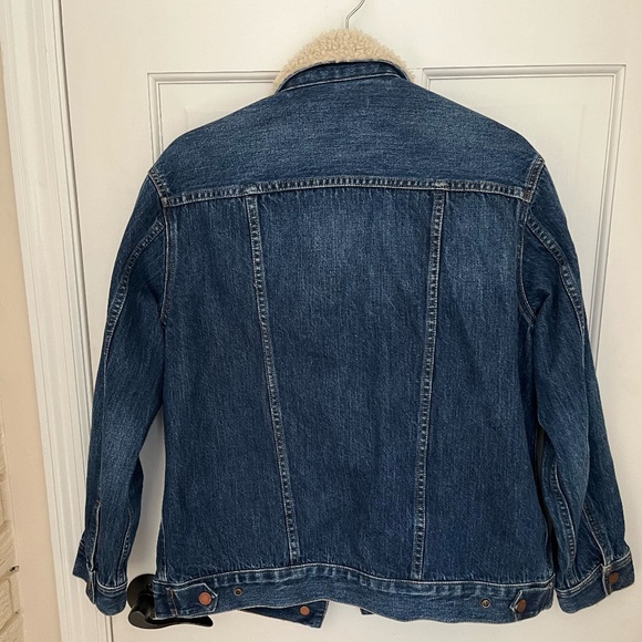 Madewell X Kule Denim Jacket with Removable Sherpa Vest - Picture 2 of 8